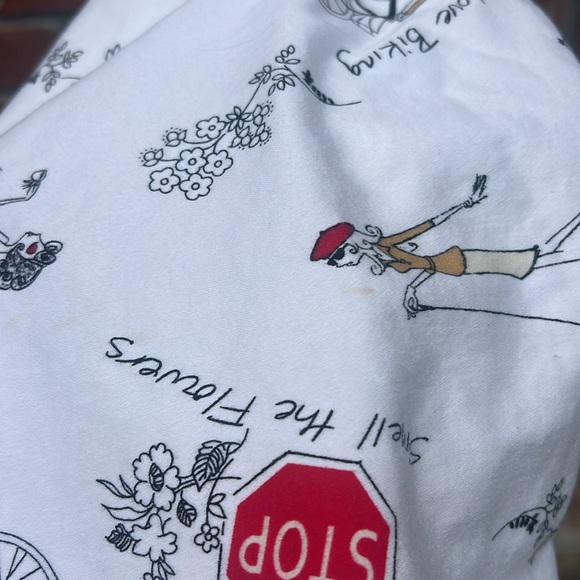 Varga Retro White Patterned Pinup Dress Size XS - Picture 9 of 12